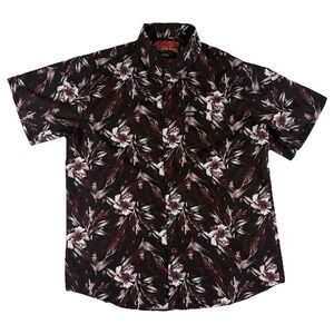 DIXXON The Castaway Part Shirt Short Sleeve Mens XL Floral Button Shirt Tropical